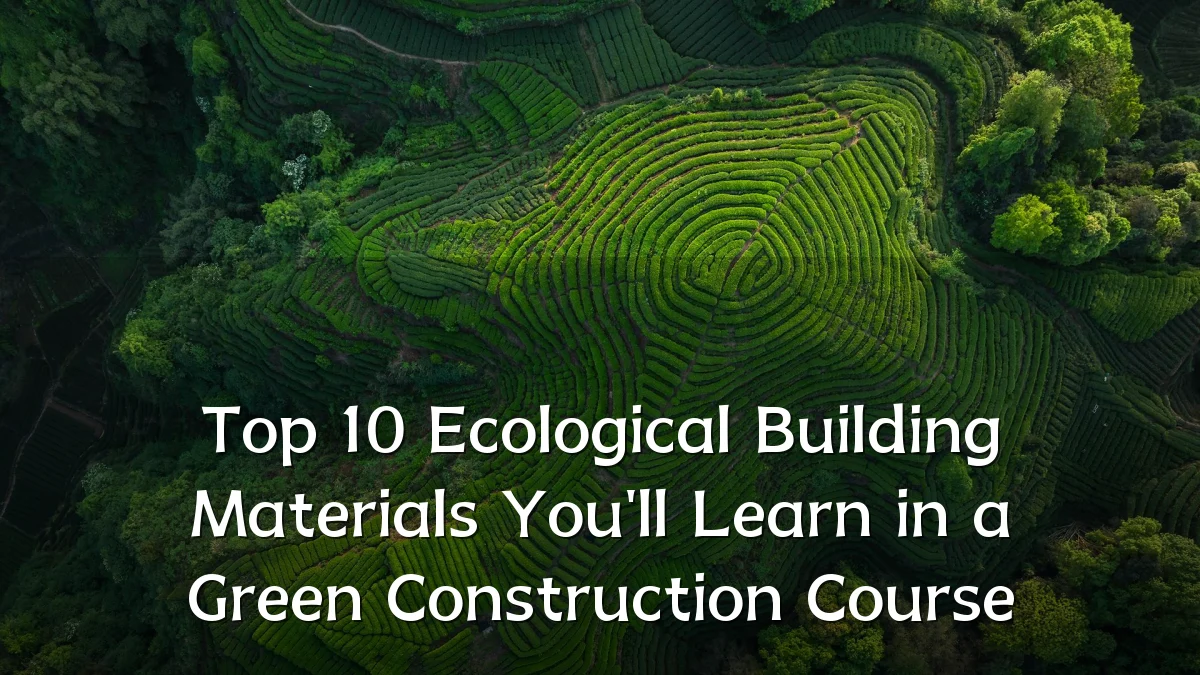 Top 10 Ecological Building Materials You'll Learn in a Green Construction Course